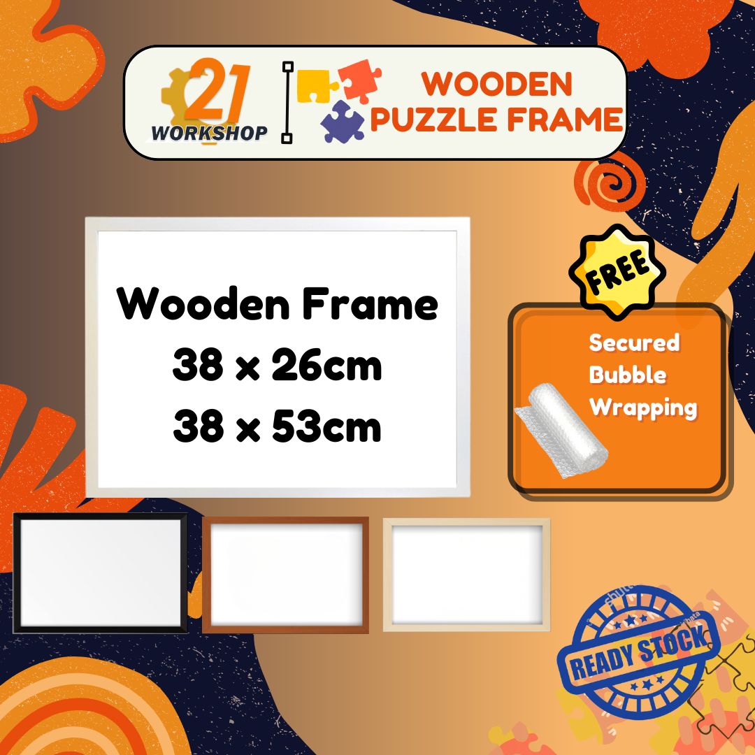 38CM x 26CM / 38CM x 53CM Puzzle Frame Solid Wooden Puzzle Frame 1000pcs Jigsaw Puzzle / Photo Frame Wall / Mini Puzzle