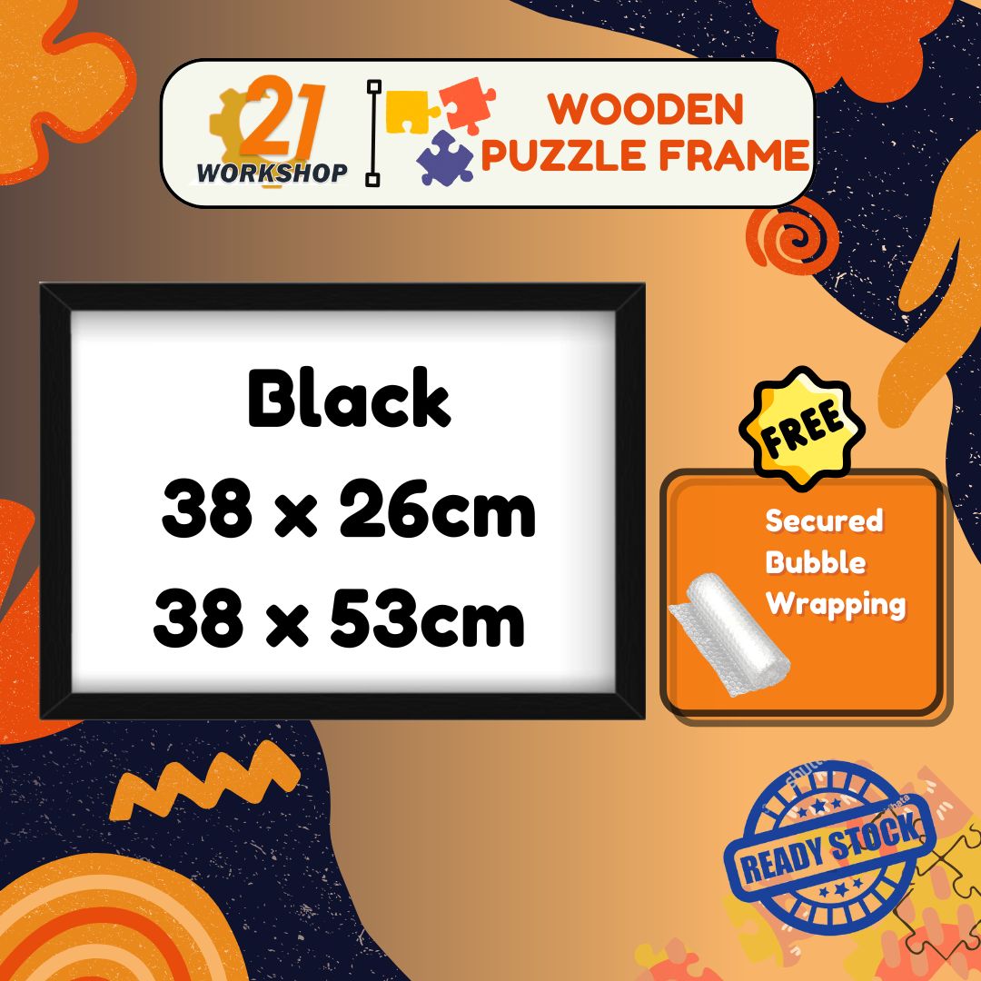 38CM x 26CM / 38CM x 53CM Puzzle Frame Solid Wooden Puzzle Frame 1000pcs Jigsaw Puzzle / Photo Frame Wall / Mini Puzzle