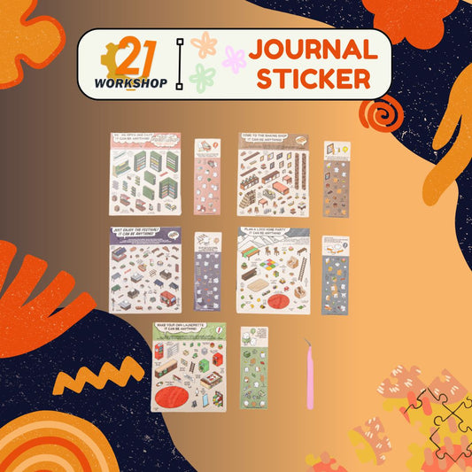 Korean-Style Miniature Scene DIY 3D Layered Stickers for Handcraft Journals 造景贴纸